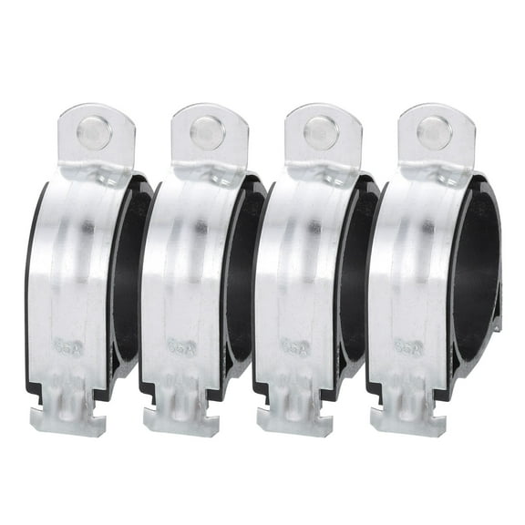 Uxcell 4Pack 3" Rubber Cushion Strut Clamp Rigid Steel Pipe Clamp for Tube Pipe