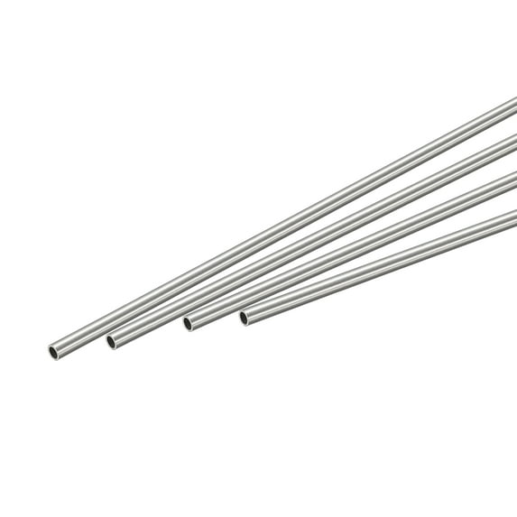 Uxcell 4Pack 3mm x 0.8mm x 200mm 304 Stainless Steel Tube for Industry Machinery