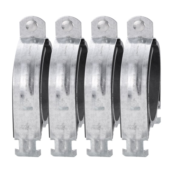Uxcell 4Pack 4" Rubber Cushion Strut Clamp Rigid Steel Pipe Clamp for ...