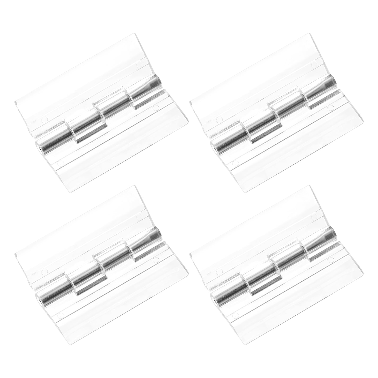 Uxcell 4Pack 45x34mm Acrylic Hinges Clear Folding Hinge with Metal ...