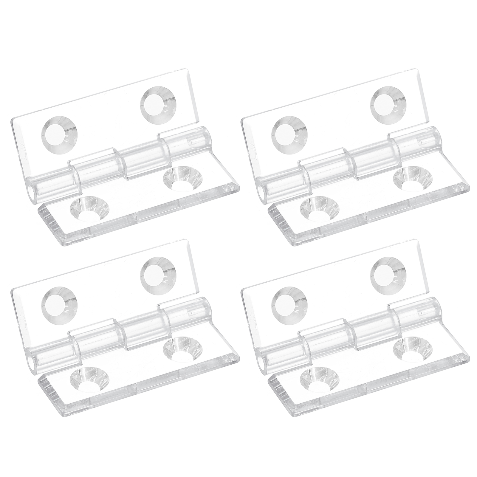 Uxcell 4Pack 45x35mm Acrylic Hinges with Hole Hardware Folding Hinge ...