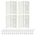 thumbnail image 1 of Uxcell 4Pack 45x38mm Acrylic Hinges Hardware Folding Hinge with Screws Nuts, White, 1 of 6