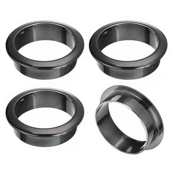Uxcell 4Pack 50mm Cable Hole Cover ABS Office Desk Cable Wire Cord Grommet, Black