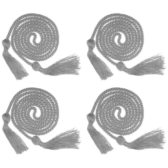 Uxcell 4Pack 67" Graduation Honor Cord with Tassel Polyester Yarn Honor Cord Gray