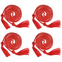 Uxcell 4Pack 67" Graduation Honor Cord with Tassel Polyester Yarn Honor Cord Red