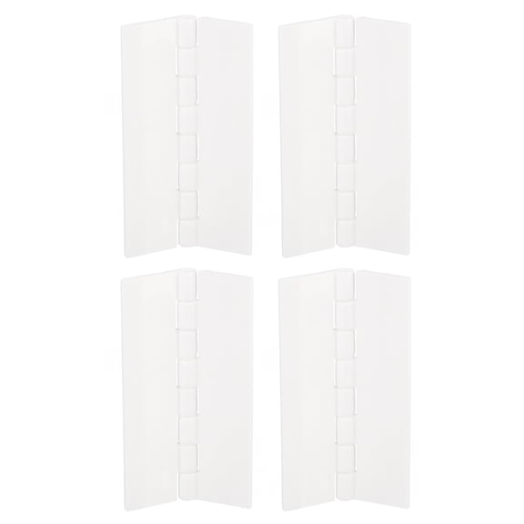 Uxcell 4Pack 75x45mm Inch Acrylic Hinges Mini Hardware Folding Hinge for Box White