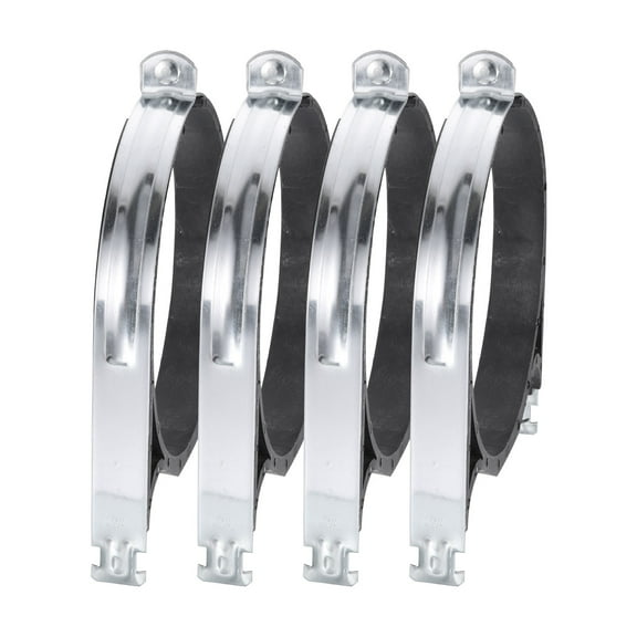 Uxcell 4Pack 9" Rubber Cushion Strut Clamp Rigid Steel Pipe Clamp for Tube Pipe