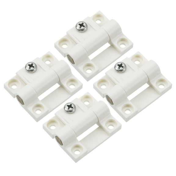 Uxcell 4Pack Adjustable Torque Hinge, 43x36mm Plastic Countersunk Holes Adjustable Position Control Hinges, White