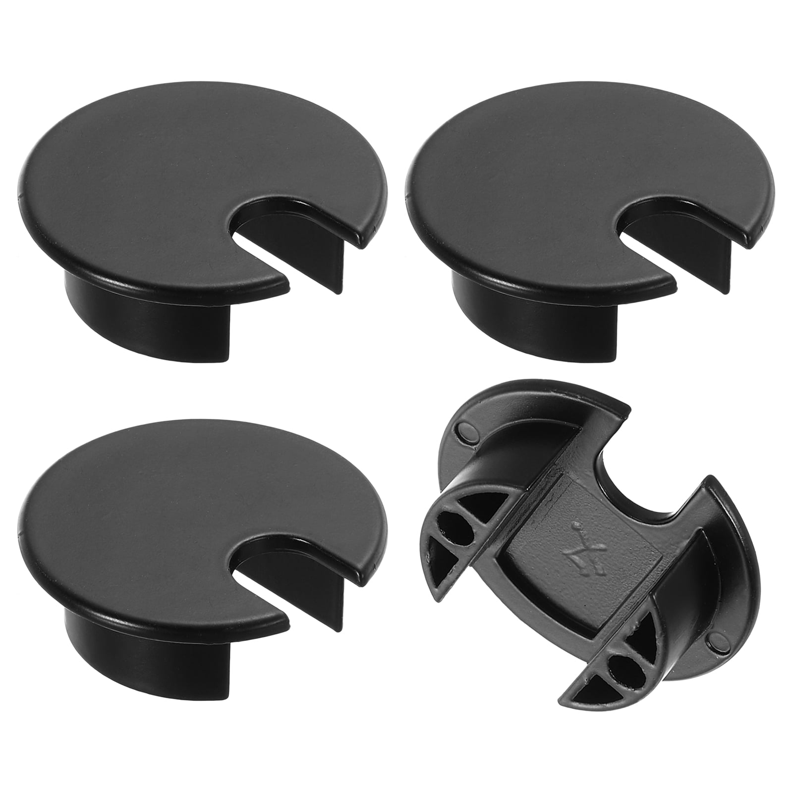 Uxcell 10-Pack Plastic Cable Hole Covers - 1-3/8 Inch Desk Grommets For Wire Management