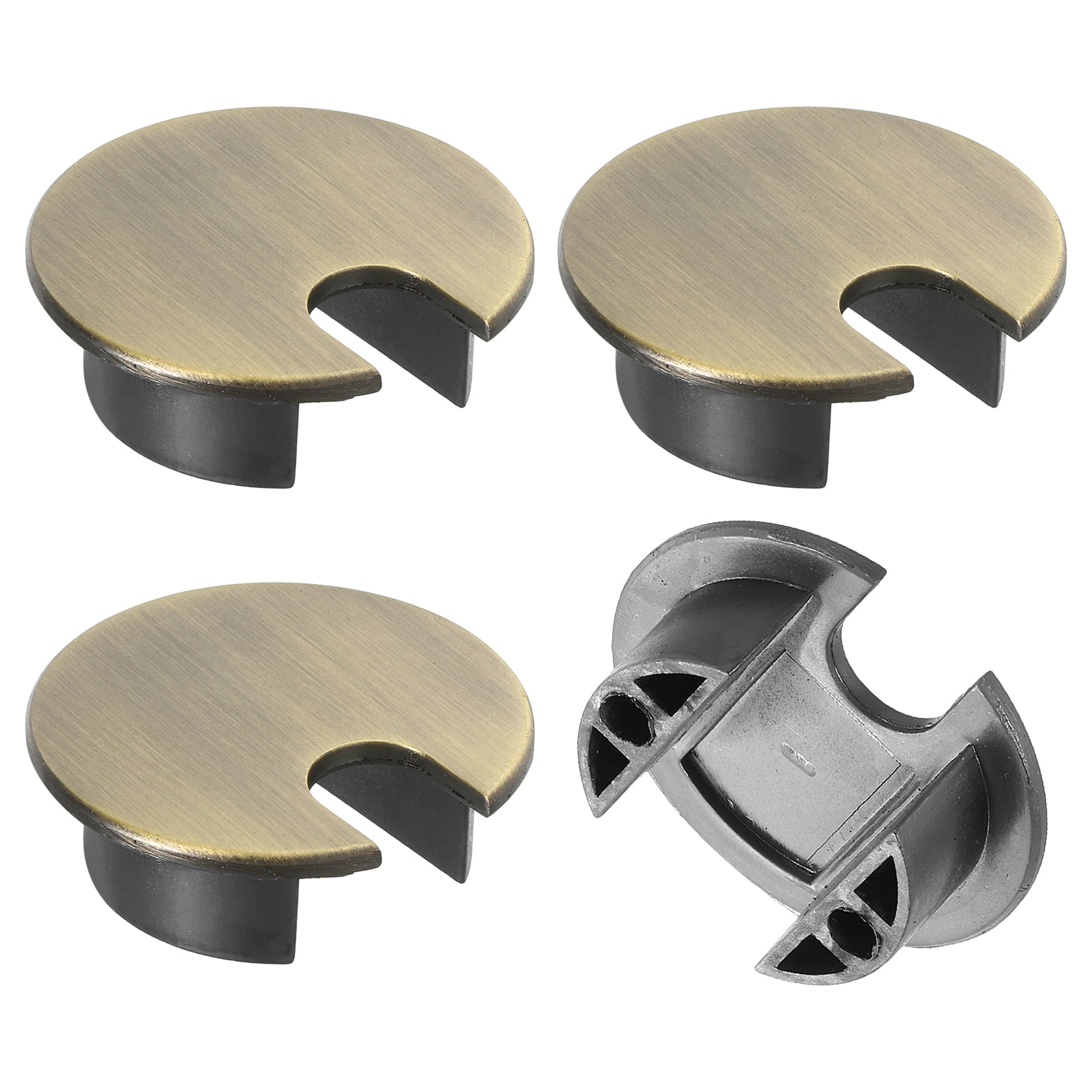 50mm Bronze Zinc Alloy Cable Grommet — Desk Wire Hole Cover, Pack Of 2 For Computer Table Cord Management