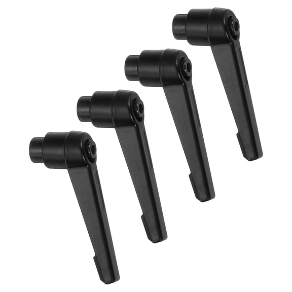 Uxcell 4Pack Clamping Lever Handles, M5 Adjustable Knobs Handle Male Thread for Lathe Machinery, Black