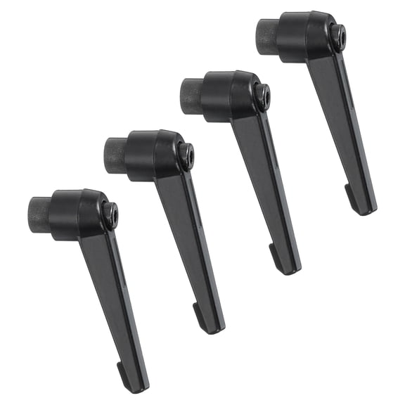 Uxcell 4Pack Clamping Lever Handles, M8 Adjustable Knobs Handle Male Thread for Lathe Machinery, Black
