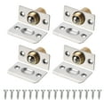 thumbnail image 1 of Uxcell 4Pack Closet Door Ball Catch Hardware Adjustable with Strike Plate Catch, Silver, 1 of 5
