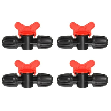 Uxcell 4Pack Drip Irrigation Fittings Barbed Switch Valves for 1/2 Inch Tubing(16mm OD)