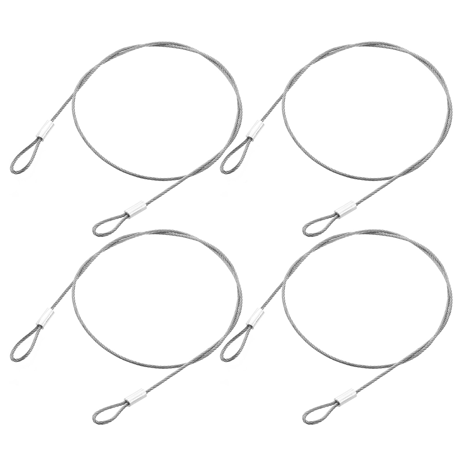 QUARKZMAN Edelstahl Sicherheitskabel 50cm - 4er Set Für Outdoor & Reisen