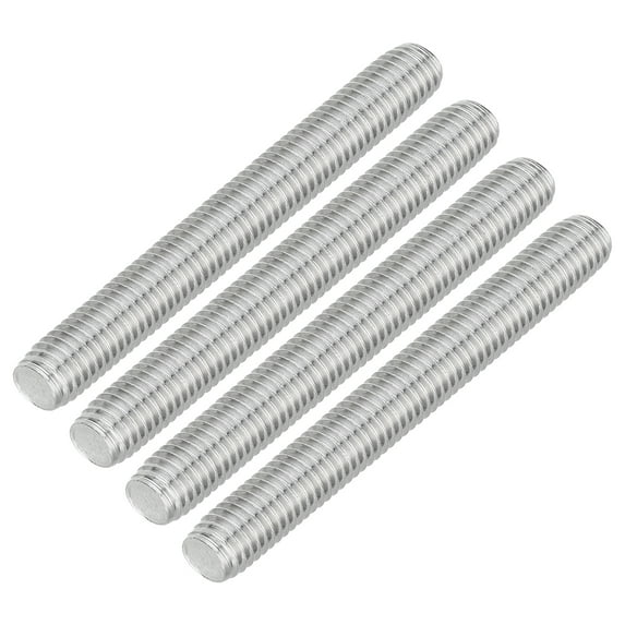 Uxcell 4Pack M10 x 80mm 1.5mm Pitch 304 Stainless Steel Fully Threaded Rod Bar Studs