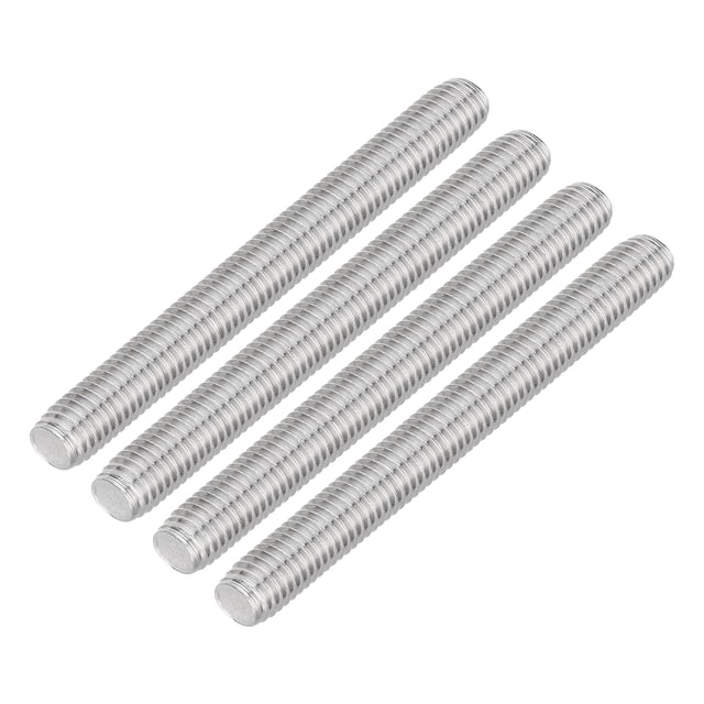 Uxcell 4Pack M10 x 90mm 1.5mm Pitch 304 Stainless Steel Fully Threaded ...
