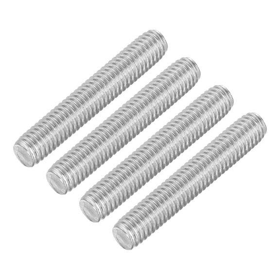 Uxcell 4 Pack M6 x 1.38 inch 0.04 inch Pitch 304 Stainless Steel Fully Threaded Rod Bar Studs
