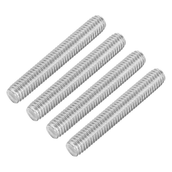 Uxcell 4Pack M6 x 40mm 1mm Pitch 304 Stainless Steel Fully Threaded Rod Bar Studs