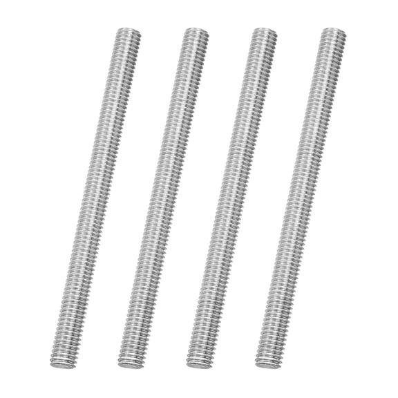 Uxcell 4Pack M6x80mm 316 Stainless Steel Fully All Threaded Rod Studs, 1mm Pitch
