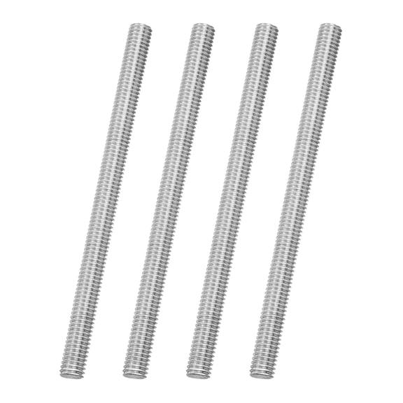 Uxcell 4Pack M6x90mm 316 Stainless Steel Fully All Threaded Rod Studs, 1mm Pitch