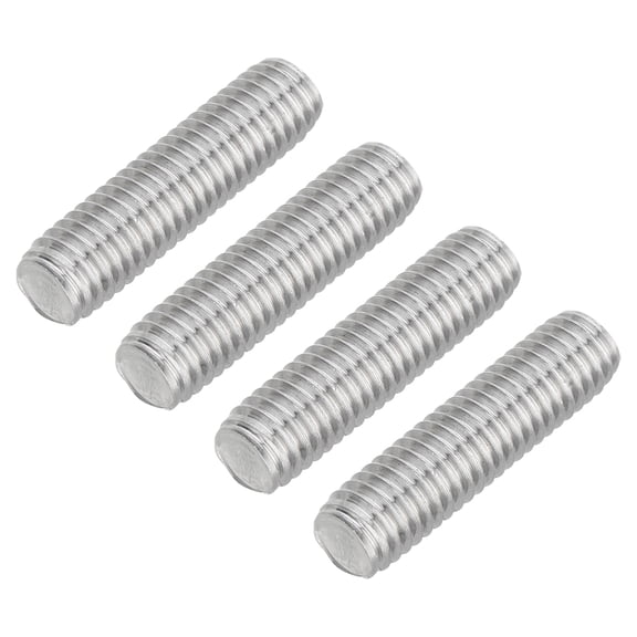 Uxcell 4 Pack M8 x 1.18 inch 0.05 inch Pitch 304 Stainless Steel Fully Threaded Rod Bar Studs