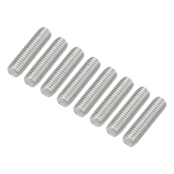 Uxcell 4Pack M8 x 30mm 1.25mm Pitch 304 Stainless Steel Fully Threaded Rod Bar Studs
