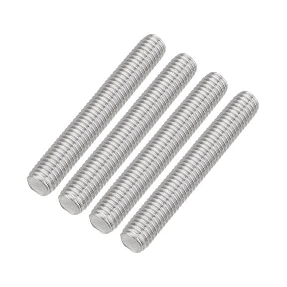Uxcell 4 Pack M8 x 2.17 inch 0.05 inch Pitch 304 Stainless Steel Fully Threaded Rod Bar Studs