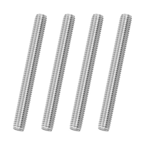 Uxcell 4Pack M8x75mm 316 Stainless Steel Fully All Threaded Rod Studs, 1.25mm Pitch
