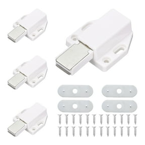 Uxcell 4Pack Magnetic Touch Latches, Push to Open Magnet Pressure Touch Release Latches for Closet Door, White