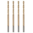 thumbnail image 1 of Uxcell 4 Pack Mini Twist Drill Bit 2mm Micro Engraving Drill Bits High-Speed Steel 2.35mm Shank Titanium Coated, 1 of 5