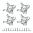 thumbnail image 1 of Uxcell 4Pack Removable Corner Brace, Metal Butterfly L Brackets with Screws for Wood Furniture (White), 1 of 6
