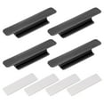 thumbnail image 1 of Uxcell 4Pack Self Stick Handles, Black Plastic Self Adhesive Instant Drawer Pulls for Dresser(110mm/4.33" Length), 1 of 5
