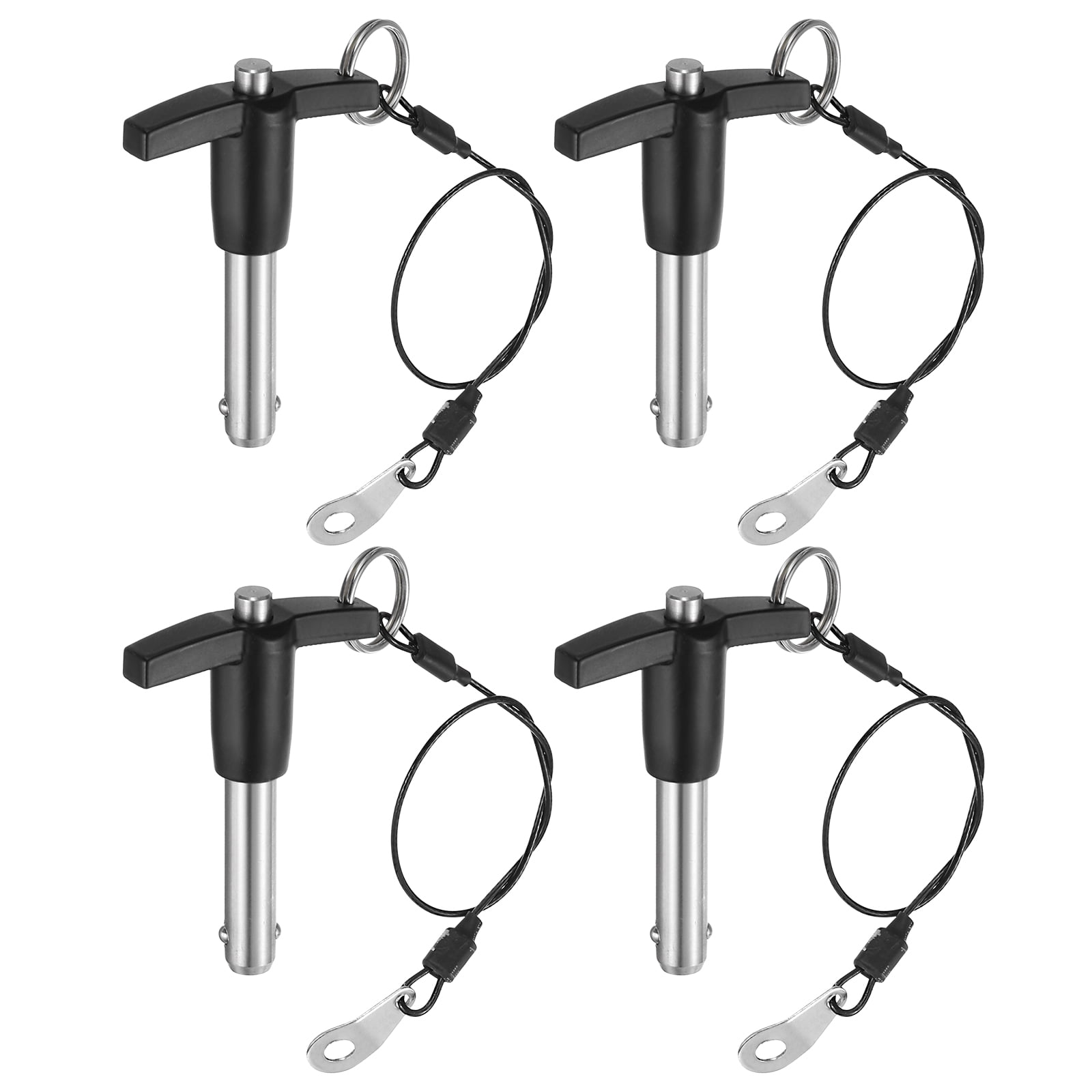 Uxcell 4Pack T Handle Lock Pins, 9.5mm x 30mm Usage Length Stainless Steel Push-Button Quick Release Pin