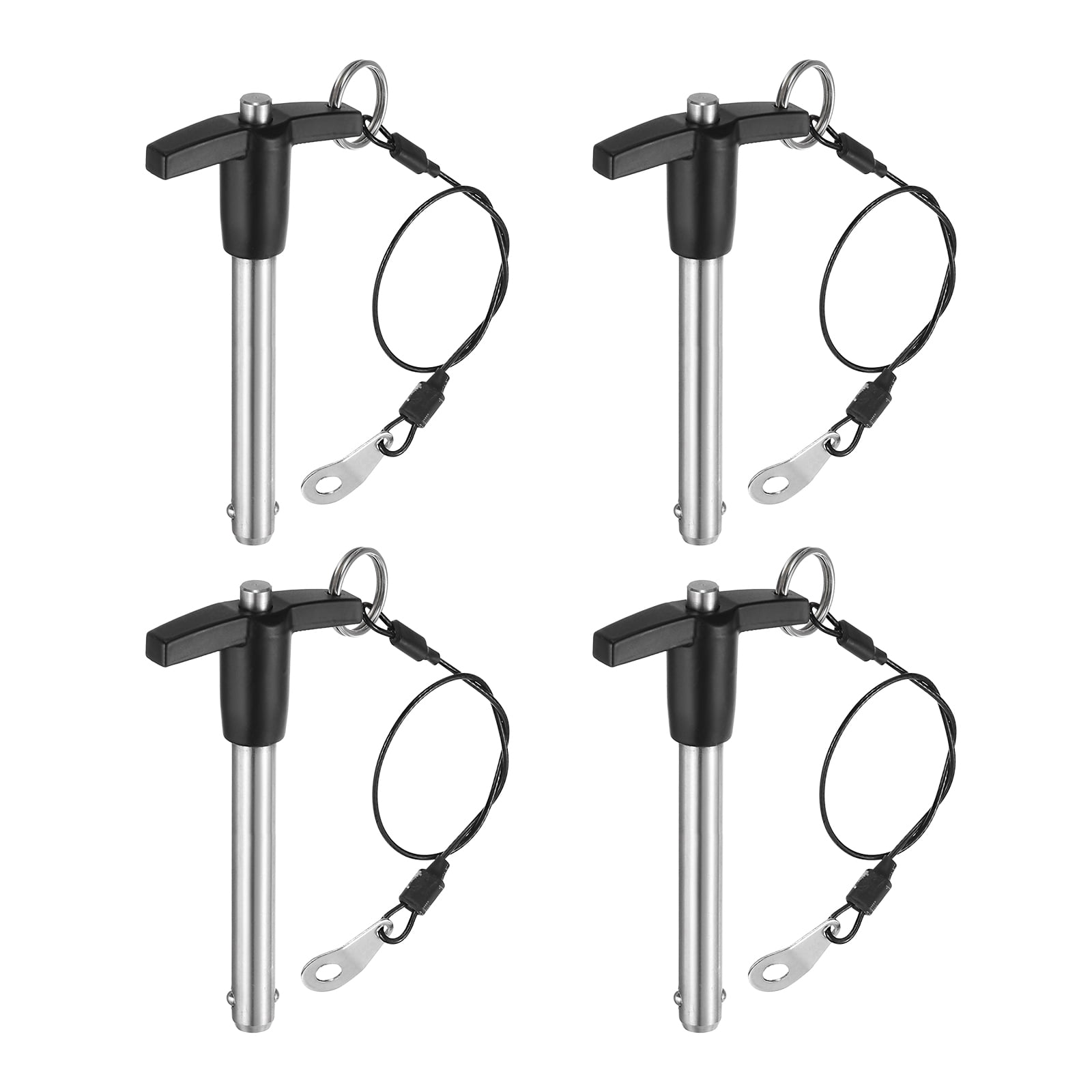 Uxcell 4Pack T Handle Lock Pins, 9.5mm x 60mm Usage Length Stainless Steel Push-Button Quick Release Pin