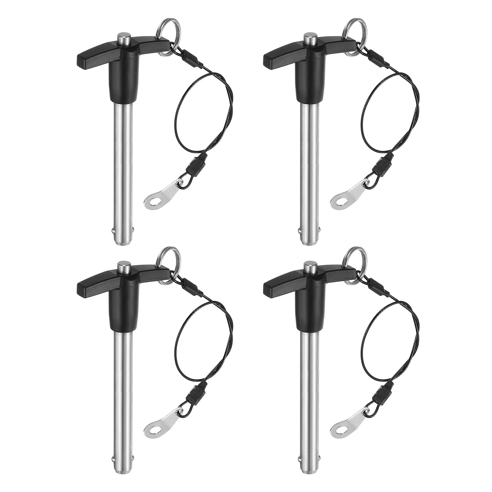 Uxcell 4Pack T Handle Lock Pins, 9.5mm x 70mm Usage Length Stainless Steel Push-Button Quick Release Pin