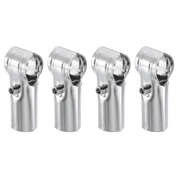 Uxcell 4Pack Tee Pipe Clamp Connector, Fit 1 Inch(25mm) OD Pipe Rail Corner Fitting Connector 201 Stainless Steel Chain Link Fence Clamp for Fence Railing DIY Project