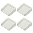 thumbnail image 1 of Uxcell 4Pack Two-Way Door Stoppers, 1 Inch Small Cube Doorstops Door Stops for Bottom of Door on Home Office Workshops Carpet Concrete Tile Wood Stoppers Wedge, White, 1 of 7
