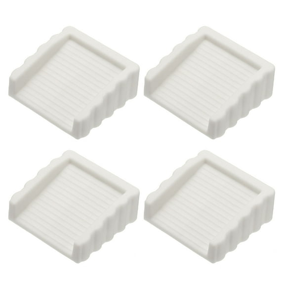 Uxcell 4Pack Two-Way Door Stoppers, 1 Inch Small Cube Doorstops Door Stops for Bottom of Door on Home Office Workshops Carpet Concrete Tile Wood Stoppers Wedge, White