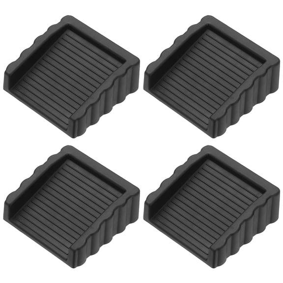 Uxcell 4Pack Two-Way Door Stoppers, 1 Inch Small Cube Doorstops Door Stops for Bottom of Door on Home Office Workshops Carpet Concrete Tile Wood Stoppers Wedge, Black