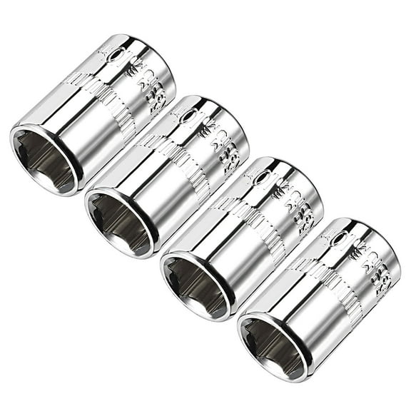 Uxcell 4Pcs 1/4-inch Drive 10mm Cr-V 6-Point Shallow Socket