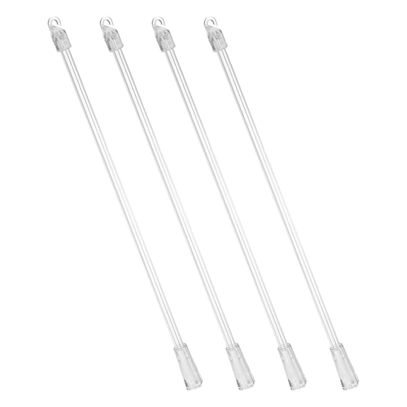 Uxcell 4Pcs 12 Inch Transparent Blind Wand Replacement Parts with Hook and Grip, Clear Acrylic Window Blind Stick for Window Pull Supplies Opener Accessory