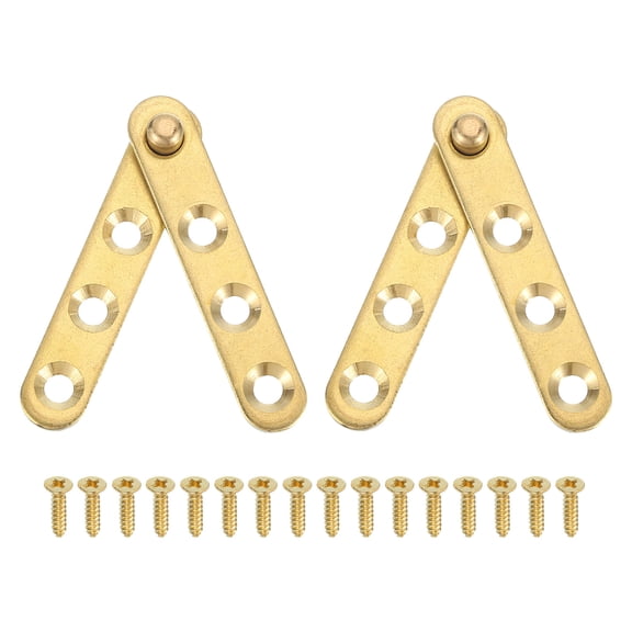 Uxcell 4Pcs 180 Degree Rotatable Support Hinges Folding Lid Support Hinges, 28.86X0.79inch(LXW), Black