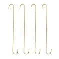 thumbnail image 1 of Uxcell 4Pcs 19.7 Inch Flat S Hooks Hanging Hook for Home Kitchen Storage, 7.6mm Gold, 1 of 6