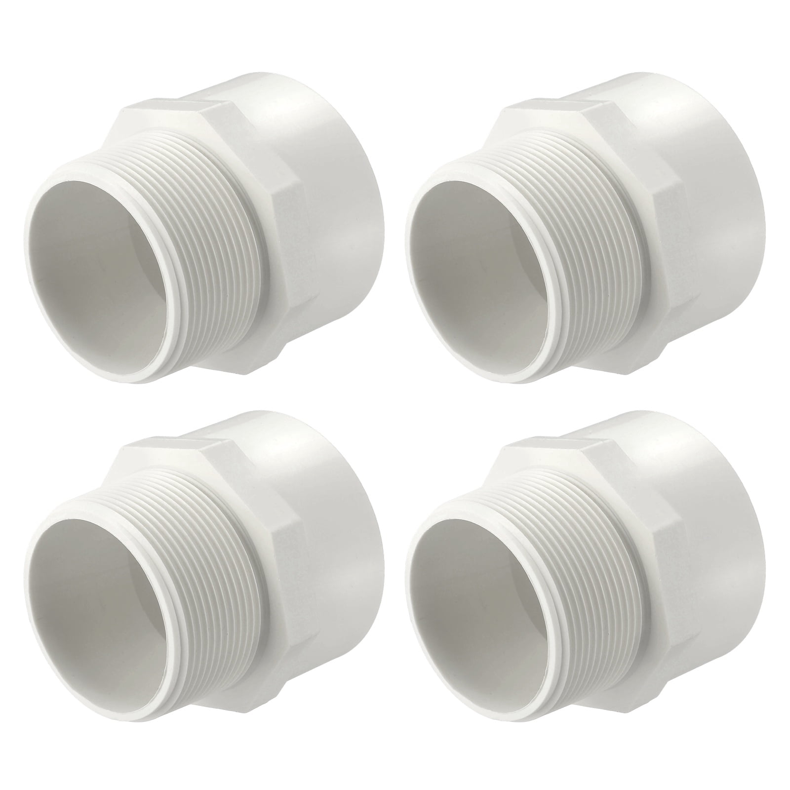 Uxcell 4Pcs 2" Pipe Fitting, SCH40 (Male Thread x SOC) NPT Male Thread ...