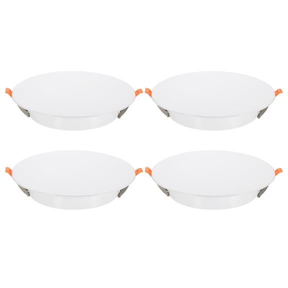 Uxcell 4Pcs 230mm/9.1" Round Ceiling Cover Plate, LED Downlight Hole Trim Wall Hole Spring Mount Decorative Flat Cap Access Panel for 6.9-8.5 Inch Ceiling or Wall Openings, Matte White