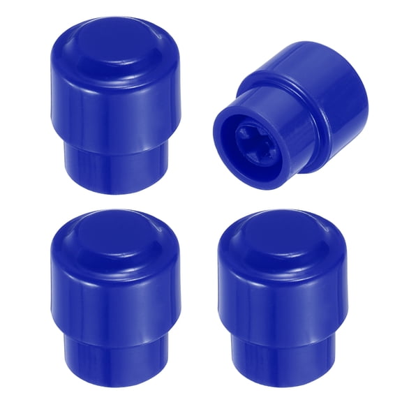 Uxcell 4Pcs 3 Way 5 Way Guitar Toggle Switch Tip, Plastic Cross-Slot Push-in Toggle Pickup Switch Knob Tip for SQ ST TL Electric Guitar Replacement Parts, Blue