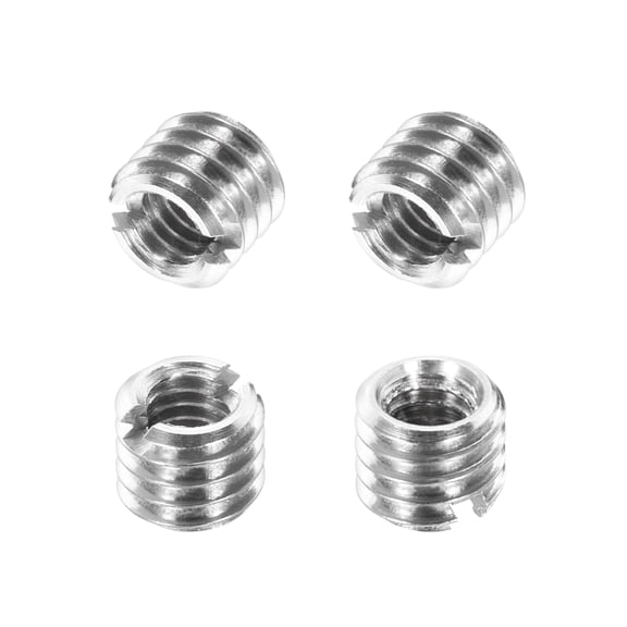Uxcell 4Pcs 316 Stainless Steel Thread Reducing Nuts, M6x1 Male to M4x0.7 Female 5mm Long Metric Repairing Insert Nut Screw Threaded Adapters Sleeve Reducer Conversion Fastener