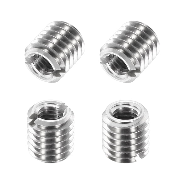 Uxcell 4Pcs 316 Stainless Steel Thread Reducing Nuts, M8x1.25 Male to M5x0.8 Female 8mm Long Metric Repairing Insert Nut Screw Threaded Adapters Sleeve Reducer Conversion Fastener