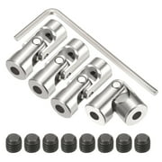 Uxcell 4Pcs 4mm to 4mm ID Steering Universal Joint Shaft Coupling L23XD9 Metal 45 Degree Rotatable Joints Coupler